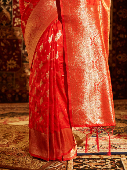 Dhiyona KS Women's Woven Design Zari Art Silk Banarasi Saree