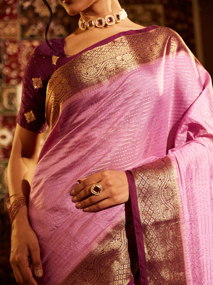 Dhiyona KS Women's Woven Design Art Silk Zari Banarasi Saree
