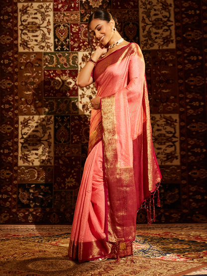 Dhiyona KS Women's Woven Design Zari Art Silk Banarasi Saree