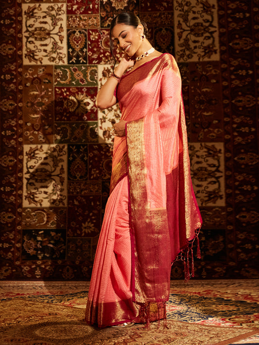 Dhiyona KS Women's Woven Design Zari Art Silk Banarasi Saree