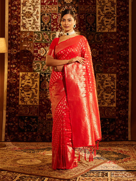 Dhiyona KS Women's Women's Woven Design Zari Art Silk Banarasi Saree
