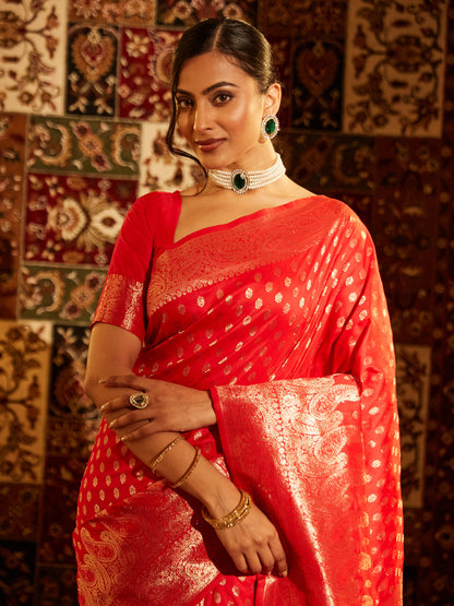 Dhiyona KS Women's Women's Woven Design Zari Art Silk Banarasi Saree