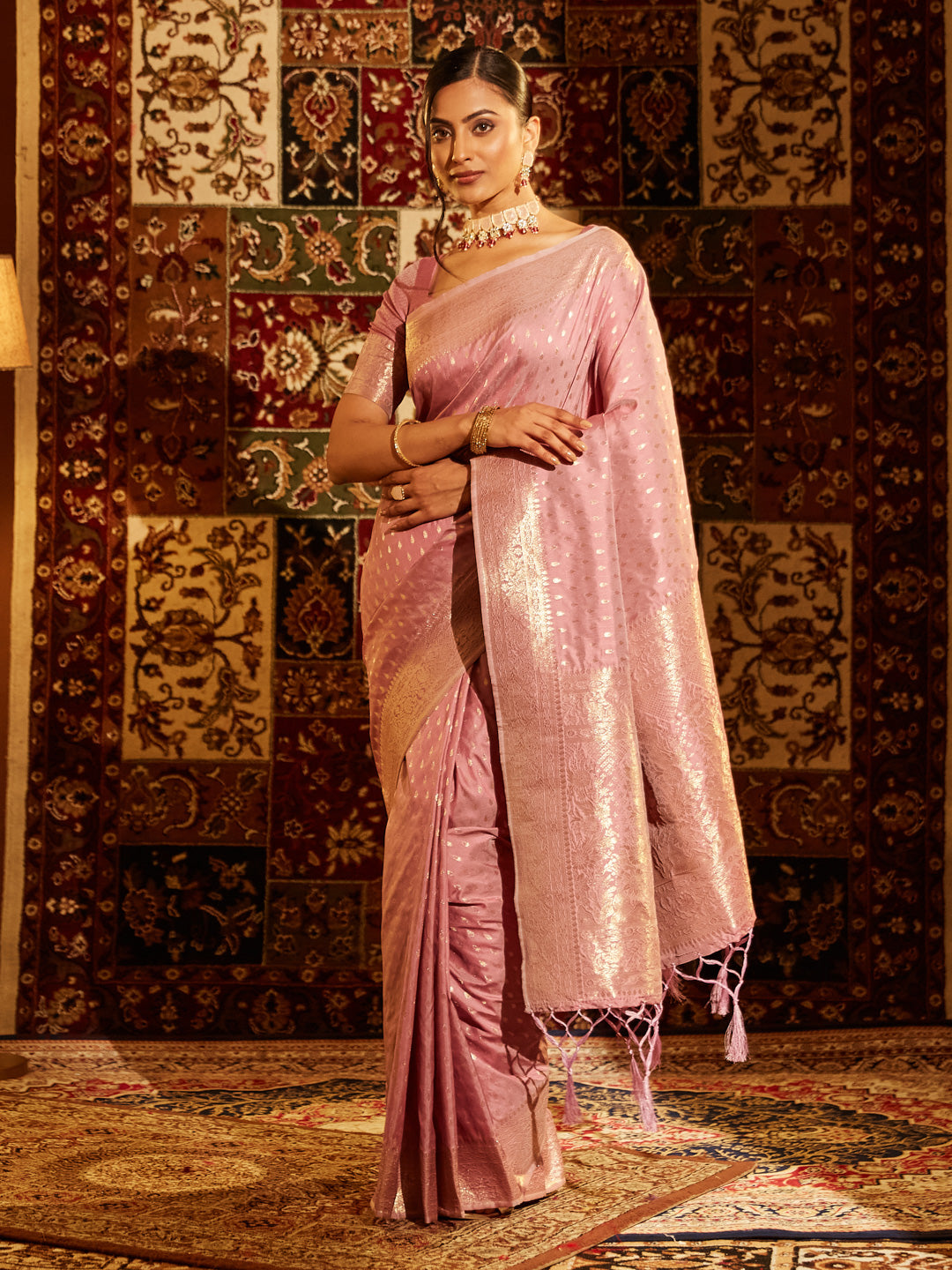 Dhiyona KS Women's Women  Woven Design Zari Art Silk Banarasi Saree