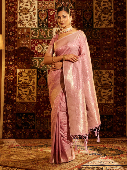Dhiyona KS Women's Women  Woven Design Zari Art Silk Banarasi Saree