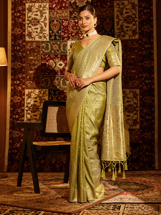 Dhiyona KS Women's Woven Design Zari Art Silk Banarasi Saree