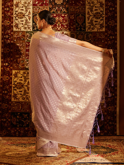 Dhiyona KS Women's Woven Design Zari Banarasi Saree