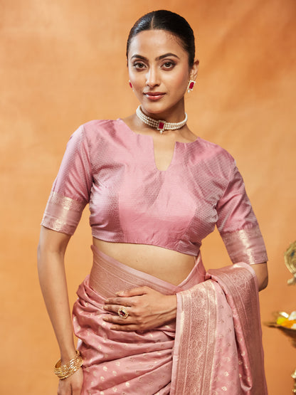 Dhiyona KS Women's Woven Design Ethnic Motifs Zari Banarasi Saree