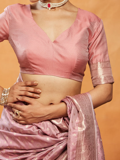 Dhiyona KS Women's Woven Design Ethnic Motifs Zari Banarasi Saree