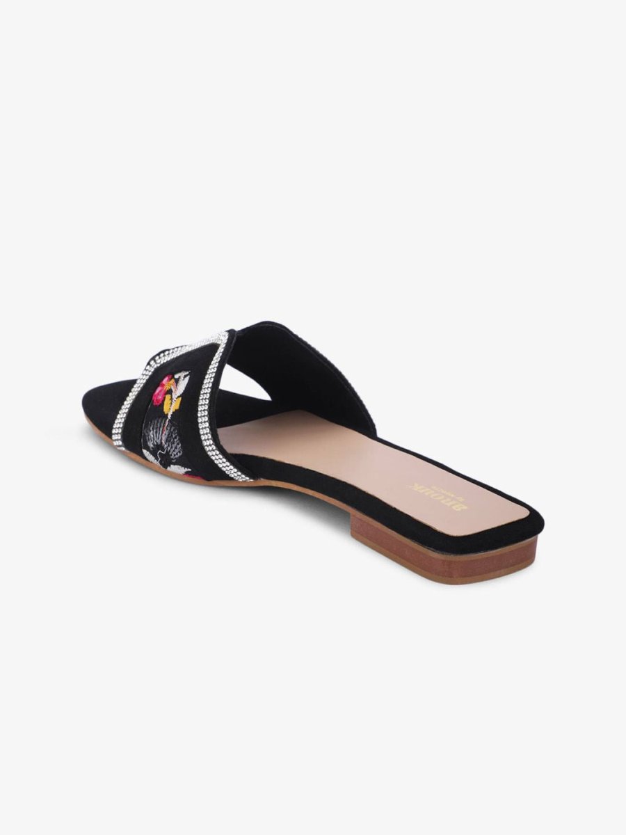 Dhiyona AK Embellished Open Toe Flats