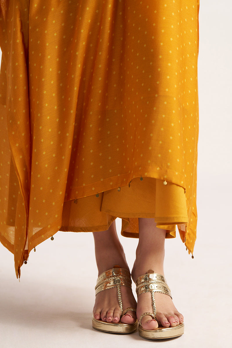 Women's Dark Cheddar Bemberg Silk Festive Co-ord Set