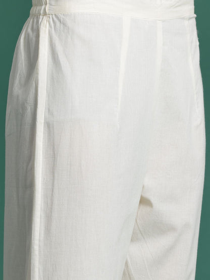 Floral Printed Empire Pure Cotton Kurta with Trousers & Dupatta