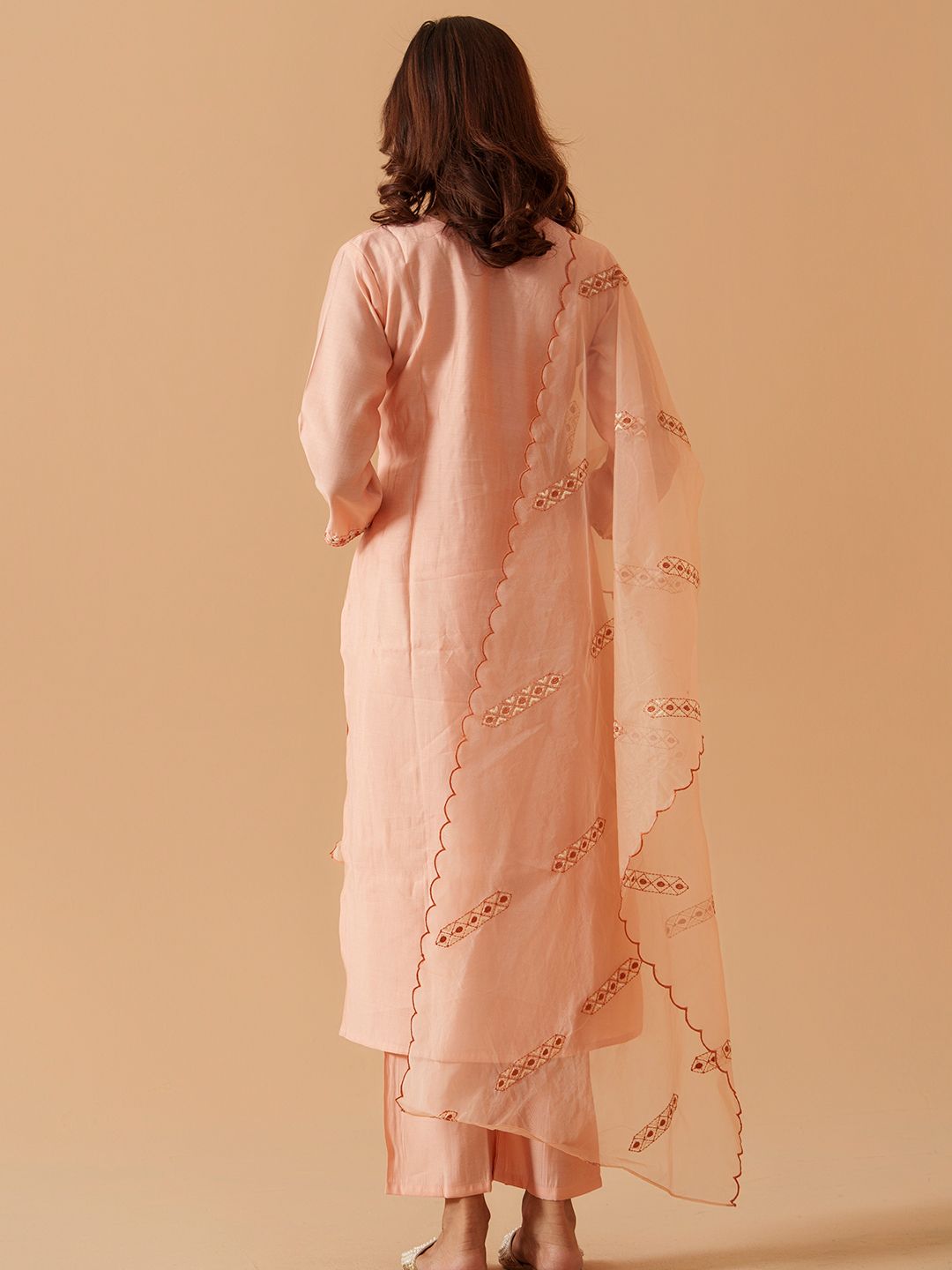 Dhiyona PD Women Ethnic Motifs Embroidered Kurta With Trousers & Dupatta