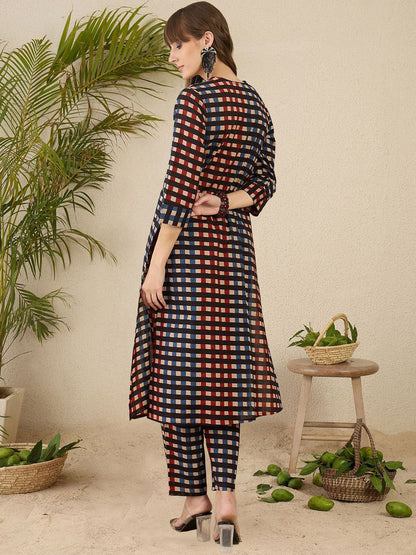 Dhiyona IE Printed Pure Cotton Kurta & Trouser Co-Ords