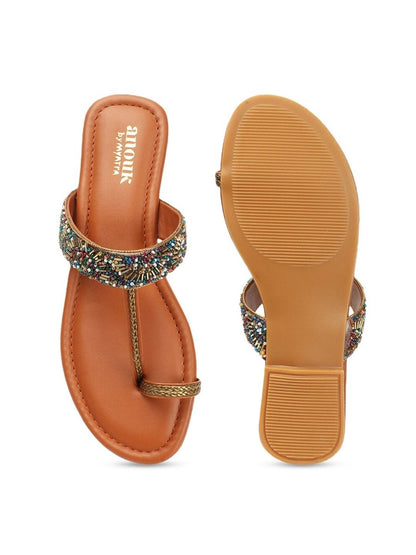 Dhiyona AK Embellished One Toe Flats