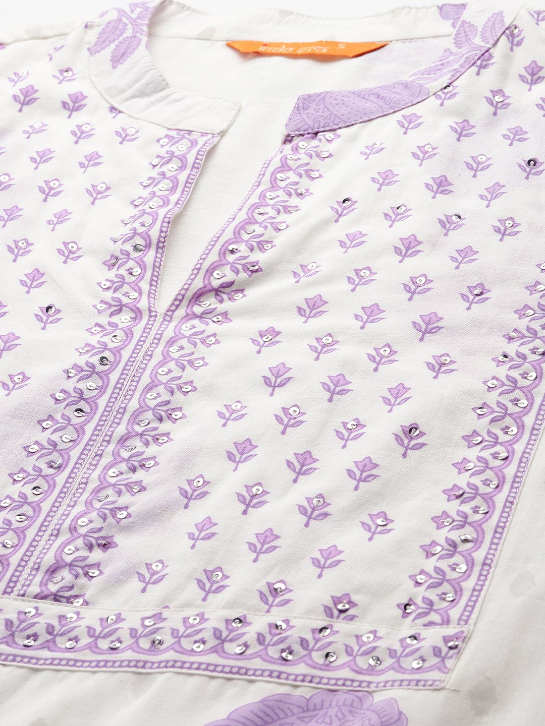 Floral Printed Pure Cotton Kurta with Trousers & Dupatta