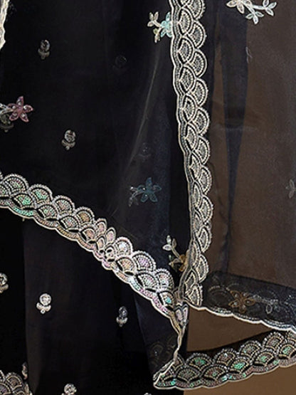 Women Ethnic Motifs Embroidered Regular Kurta with Trousers & With Dupatta