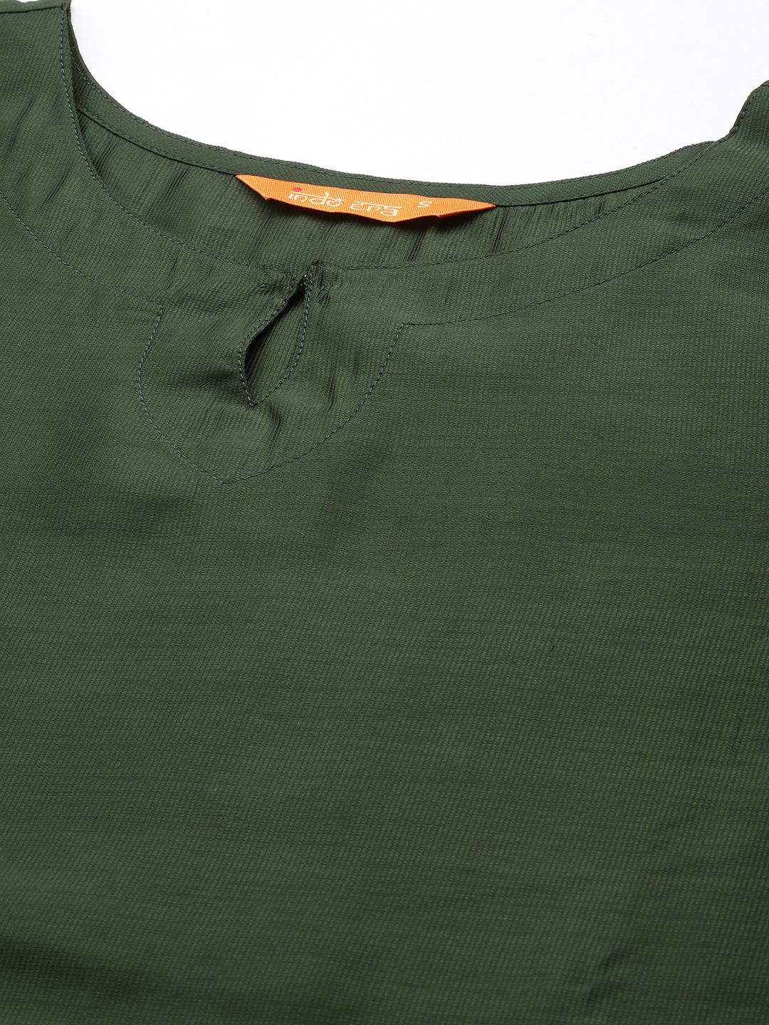 Women Green Sequinned Liva Kurta with Palazzos & With Dupatta