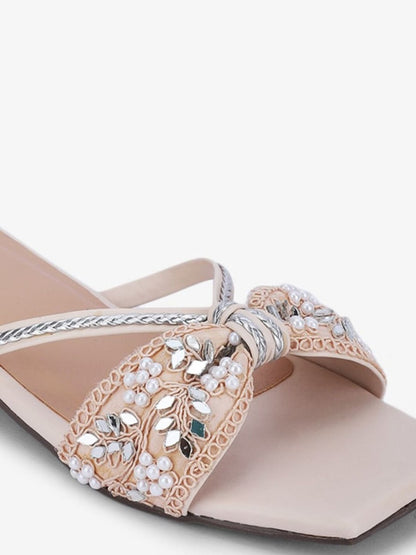 Dhiyona AK Embellished Open Toe Flats