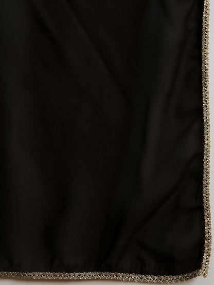 Dhiyona IE Women Ethnic Motifs Embroidered Regular Sequinned Kurta with Sharara & With Dupatta