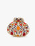 Dhiyona NR Cream-Coloured & Orange Embroidered Potli Clutch