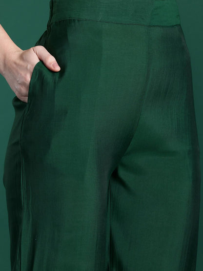 Ethnic Motifs Embroidered Regular Kurta with Trousers & Dupatta