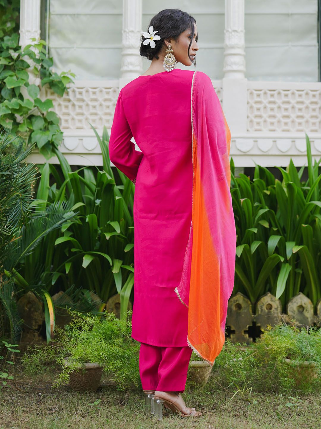 Women Ethnic Motifs Embroidered Regular Kurta with Trousers & With Dupatta