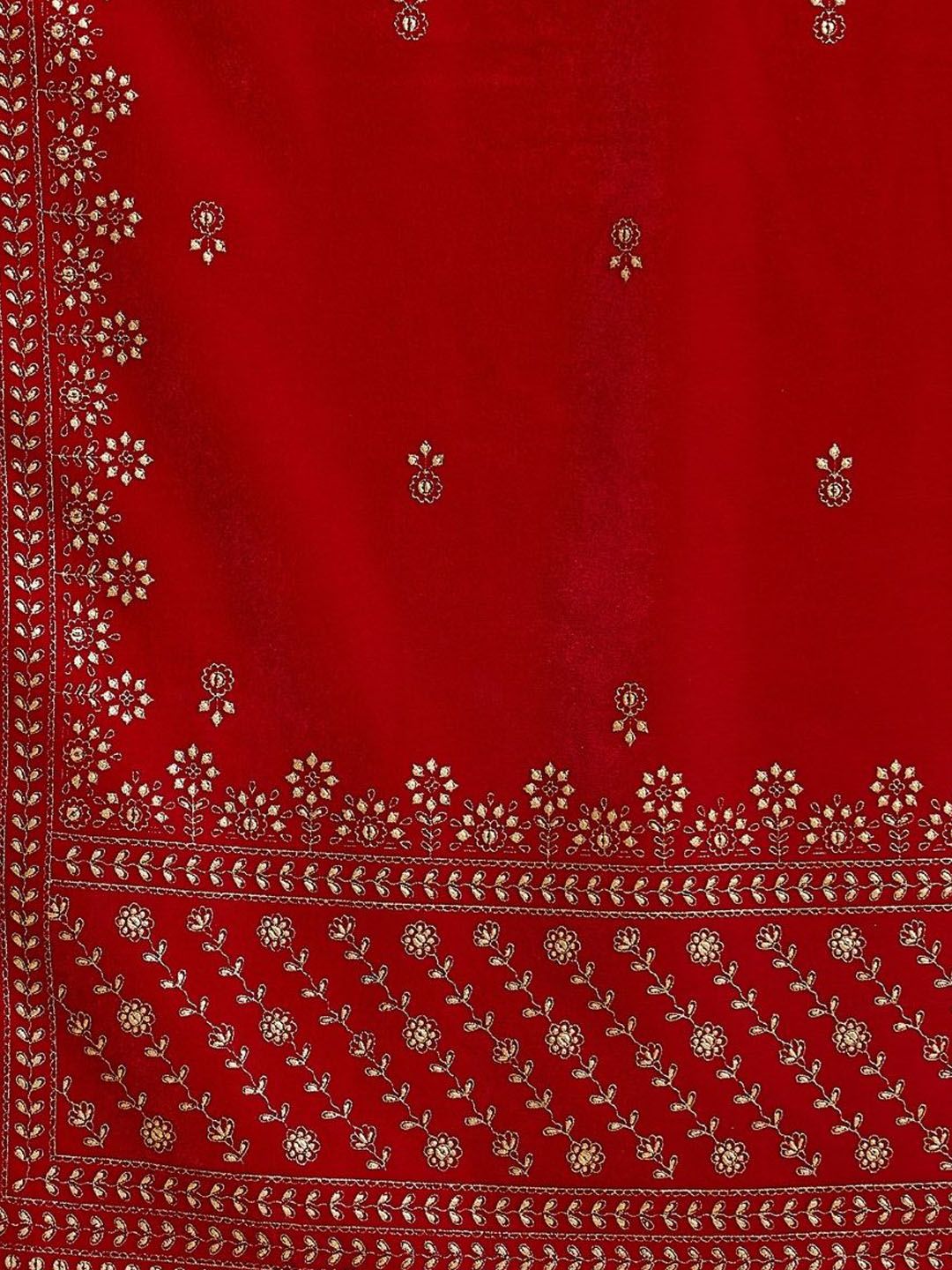 Dhiyona PD Women Embroidered Velvet Straight Kurta With Trousers And Dupatta