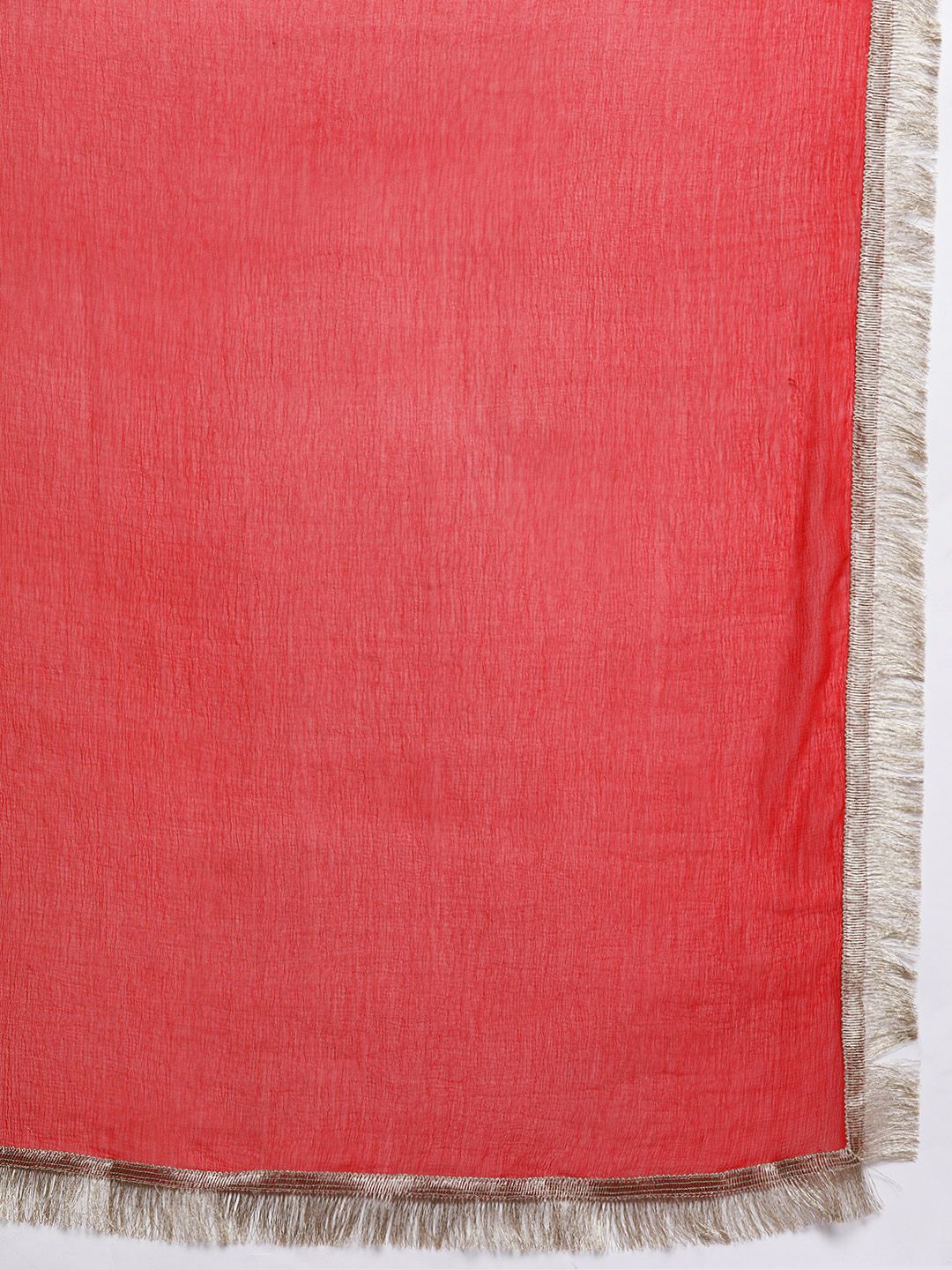 Dhiyona VA Women'sRed Bandhani printed A line Kurta with Trouser and Dupatta