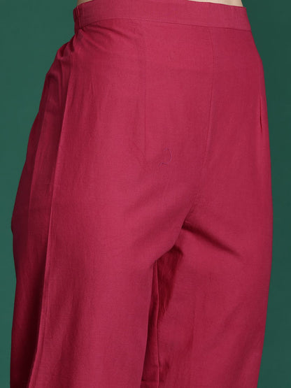 Dhiyona IE Floral Printed Pure Cotton Kurta with Trousers & Dupatta