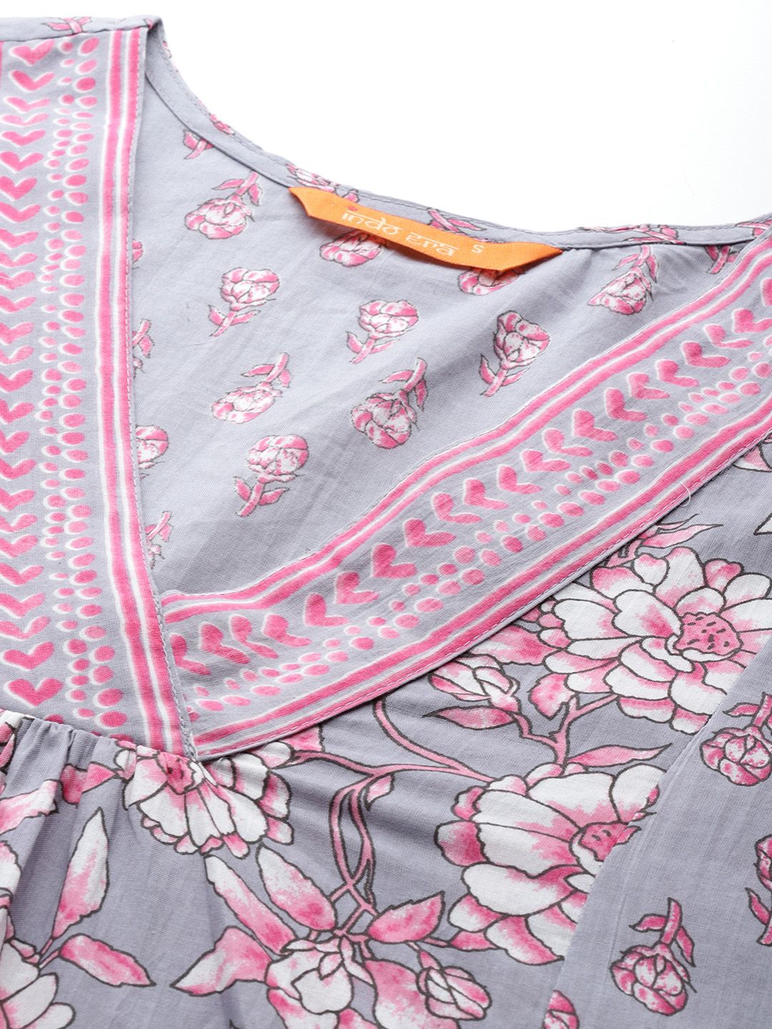 Dhiyona IE Floral Printed Pure Cotton Kurta with Trousers & Dupatta