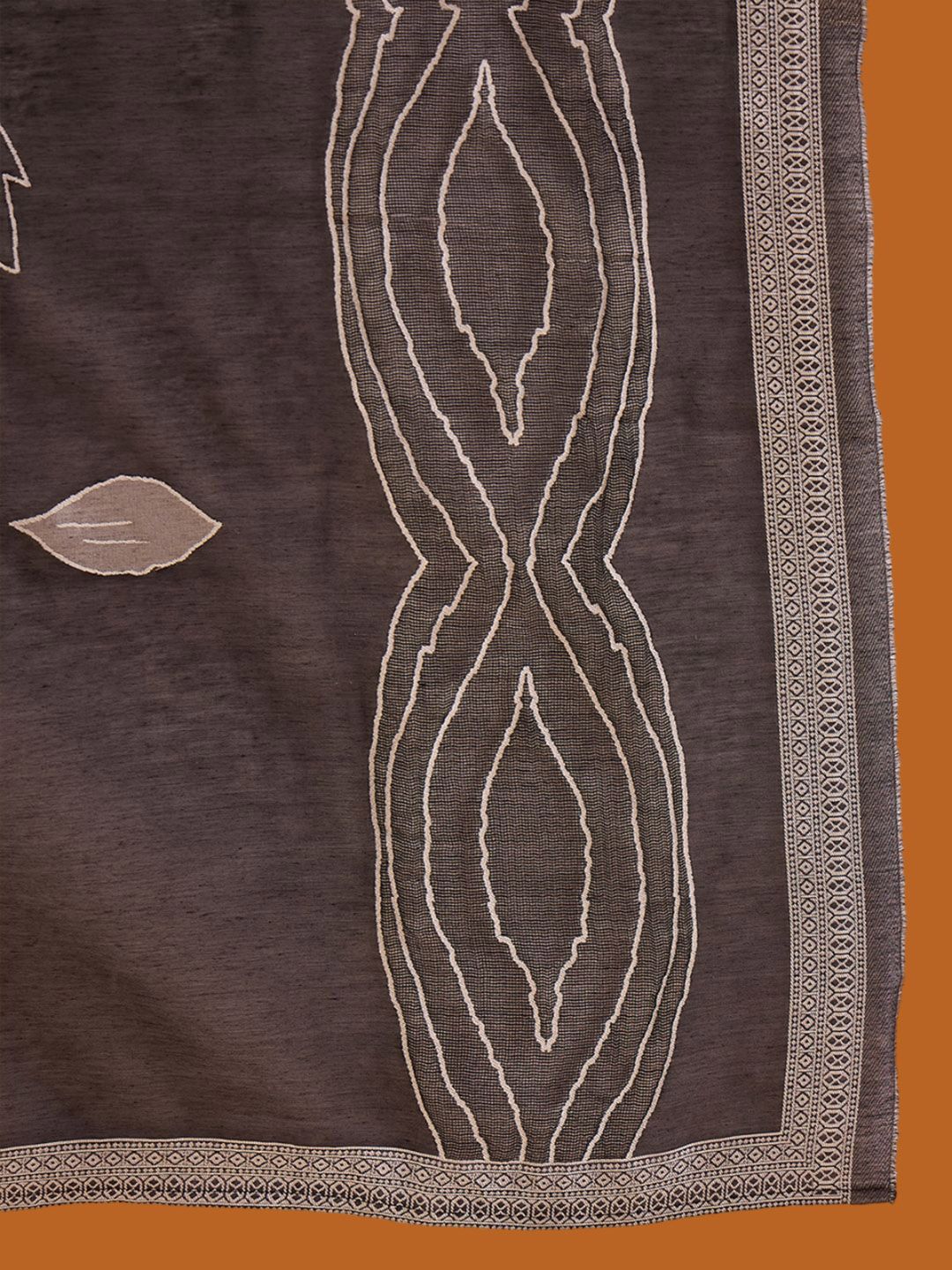 Floral Woven Design Thread Work Straight Kurta With Trousers & Dupatta