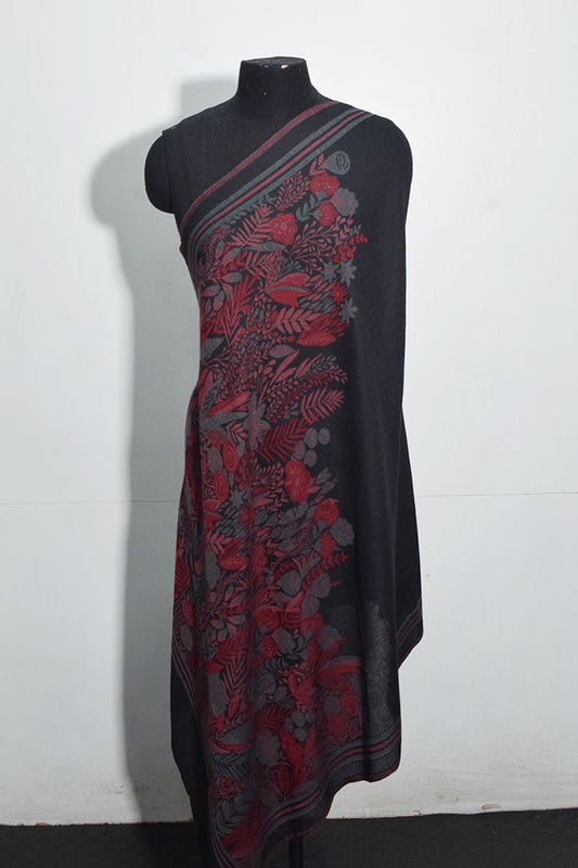 BlackPashmina Woven Jacquard Shawl