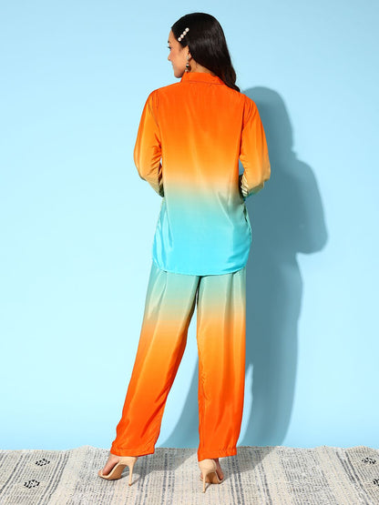 Dhiyona IE Women Ombre Dyed Co-Ords Set