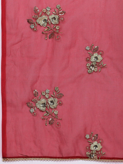 Dhiyona PD Women Yoke Design Thread Work Jashn Kurta & Palazzos With Dupatta
