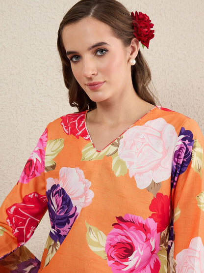 Women Floral Printed Kurta with Trousers & Dupatta