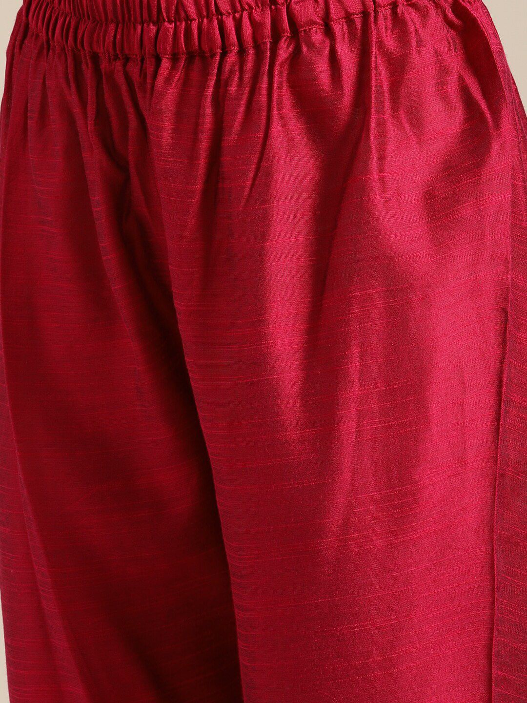 Dhiyona VA Women's Red Ethnic Motifs Yoke Design Kurta with Palazzos