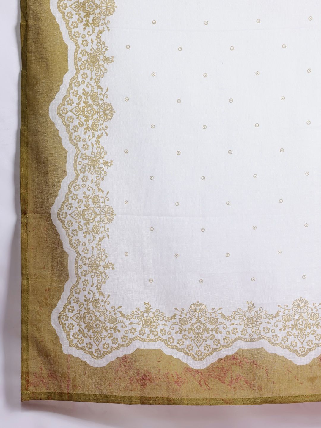 Floral Embroidered Sequinned Pure Cotton Kurta with Trousers & Dupatta