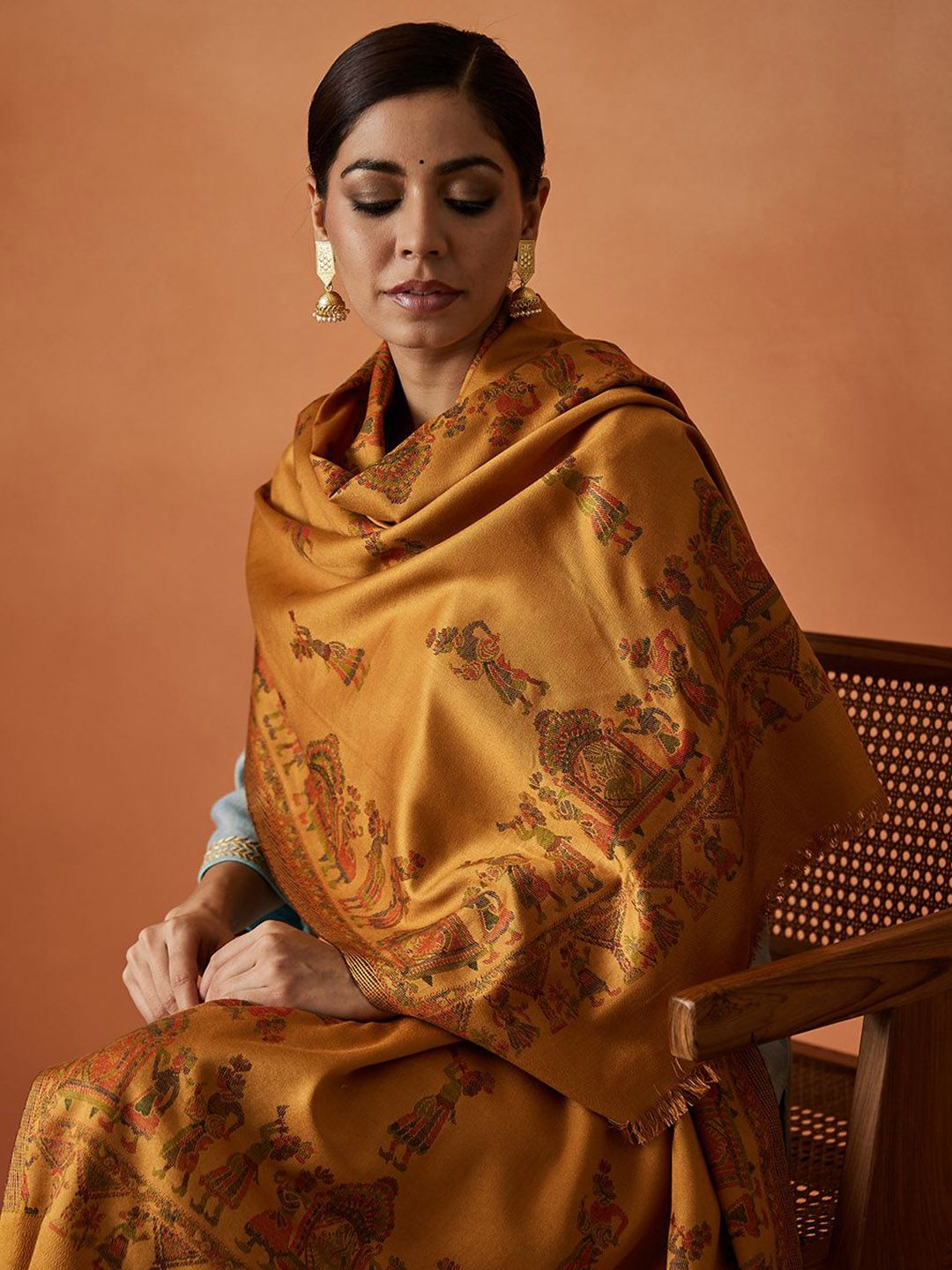 Dhiyona PA Pari Mahal Kaani Ethnic Motifs Woven Design Shawl