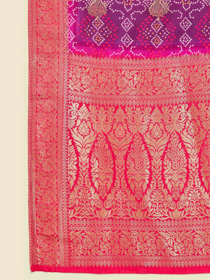 Dhiyona SO Women's Ethnic Motifs Embroidered Sequinned Detail Chanderi Silk Straight Kurta Set