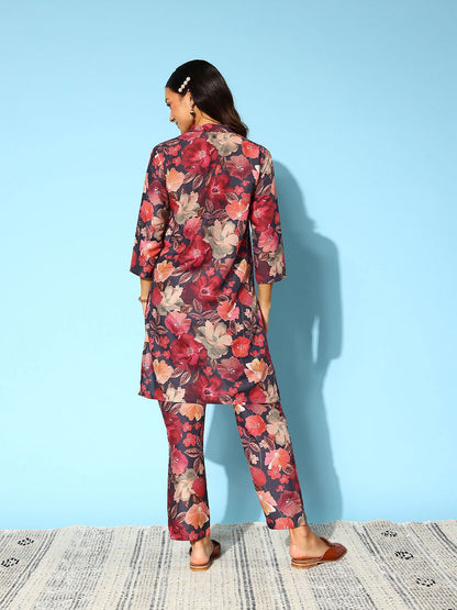 Dhiyona IE Women Floral Printed Co-Ords Set