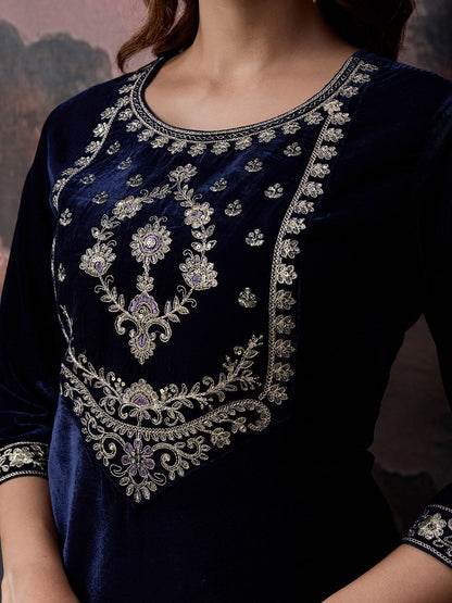 Dhiyona PD Women Women Embroidered Straight Kurta Sets