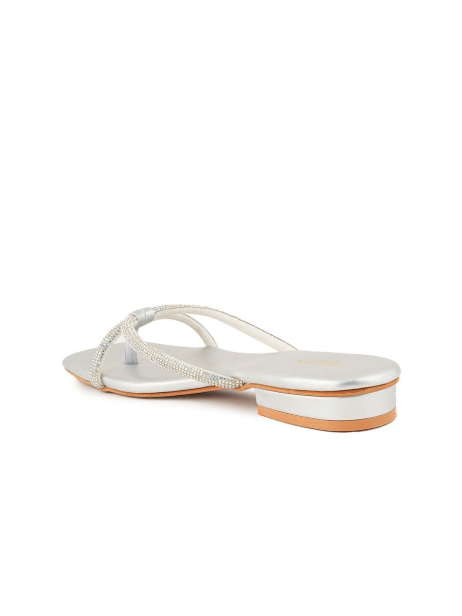 Dhiyona AK Women Embellished Square Toe Party Block Sandals