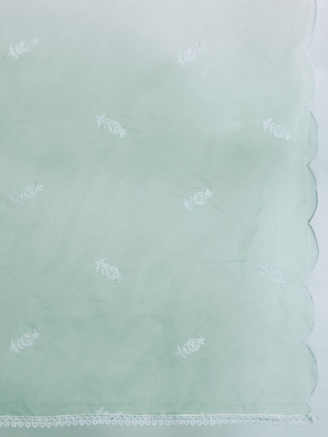 Floral Embroidered Regular Sequinned Kurta With Trousers & Dupatta