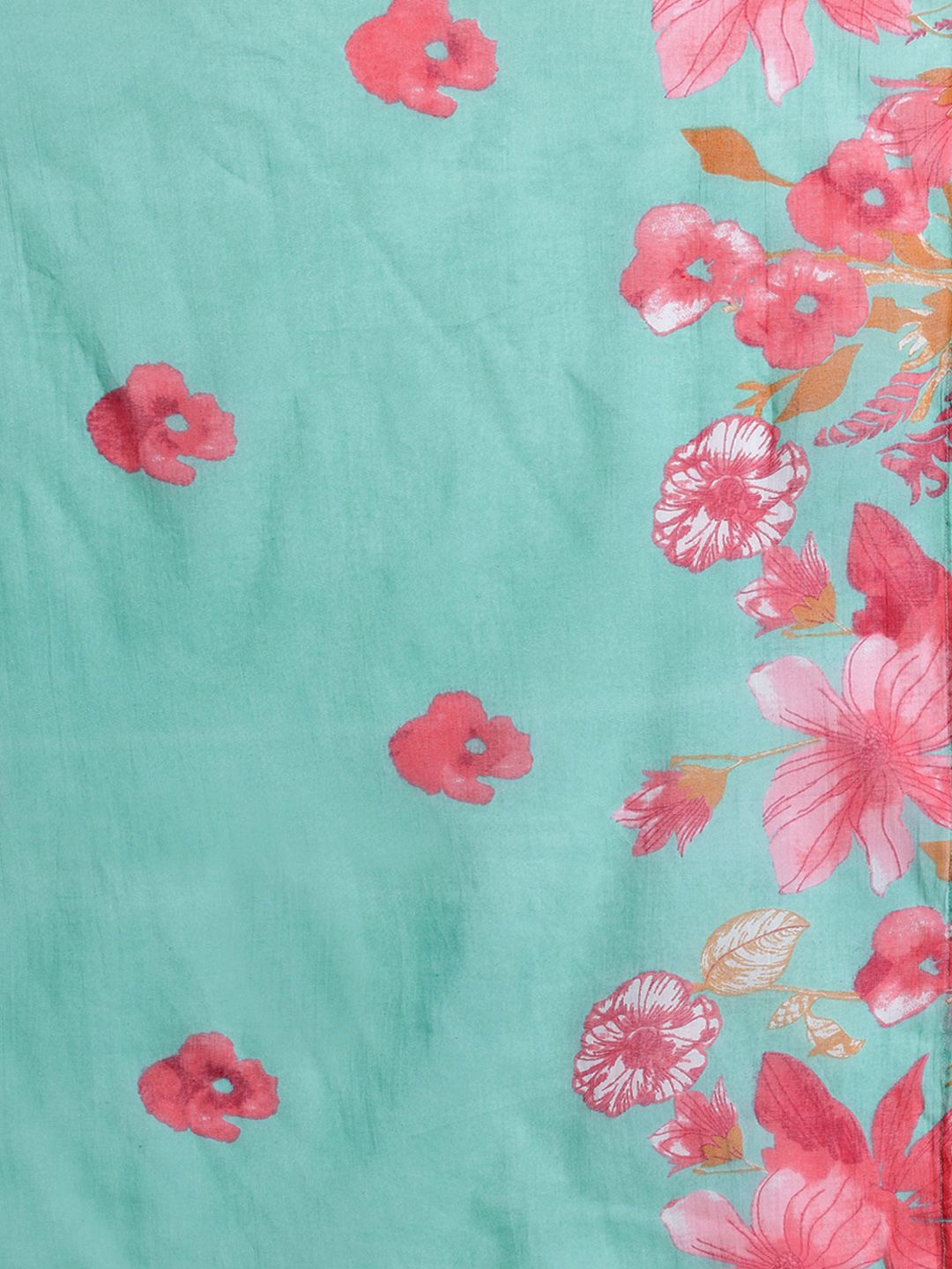 Floral Printed Pure Cotton Kurta with Trousers & Dupatta