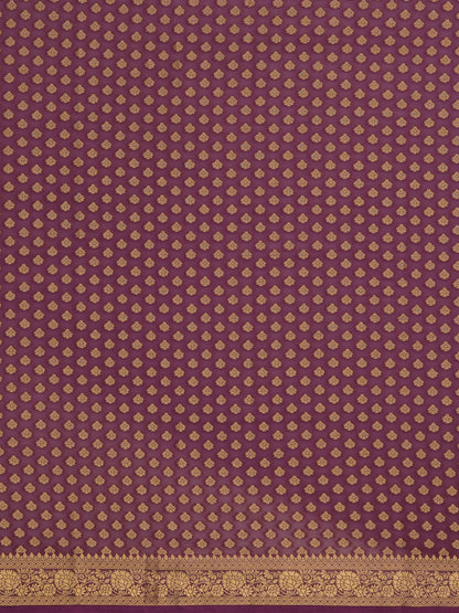 Women's Georgette Burgundy Woven Design Designer Saree With Blouse Piece