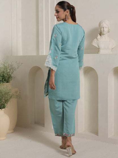 Dhiyona IE Women Embroidered Tunic & Trouser Co-Ord Set