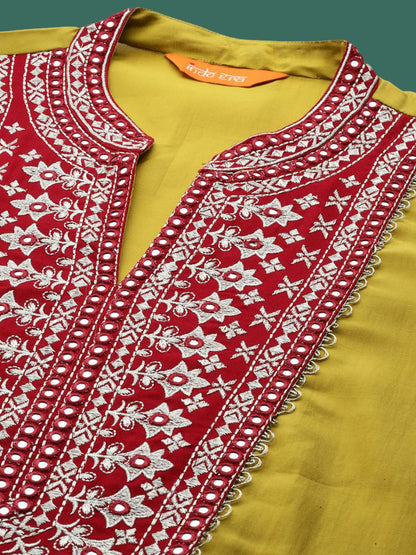 Dhiyona IE Embroidered Tunic & Trouser Co-Ords Set