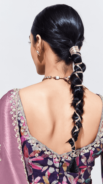 Dhiyona KM Women Pink Silk Saree With Embroidered Blouse “ A Perfect Blend Of Grace & Elegance