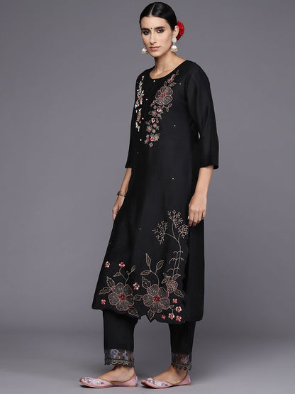 Dhiyona IE Women Floral Embroidered Regular Kurta with Trousers & Dupatta