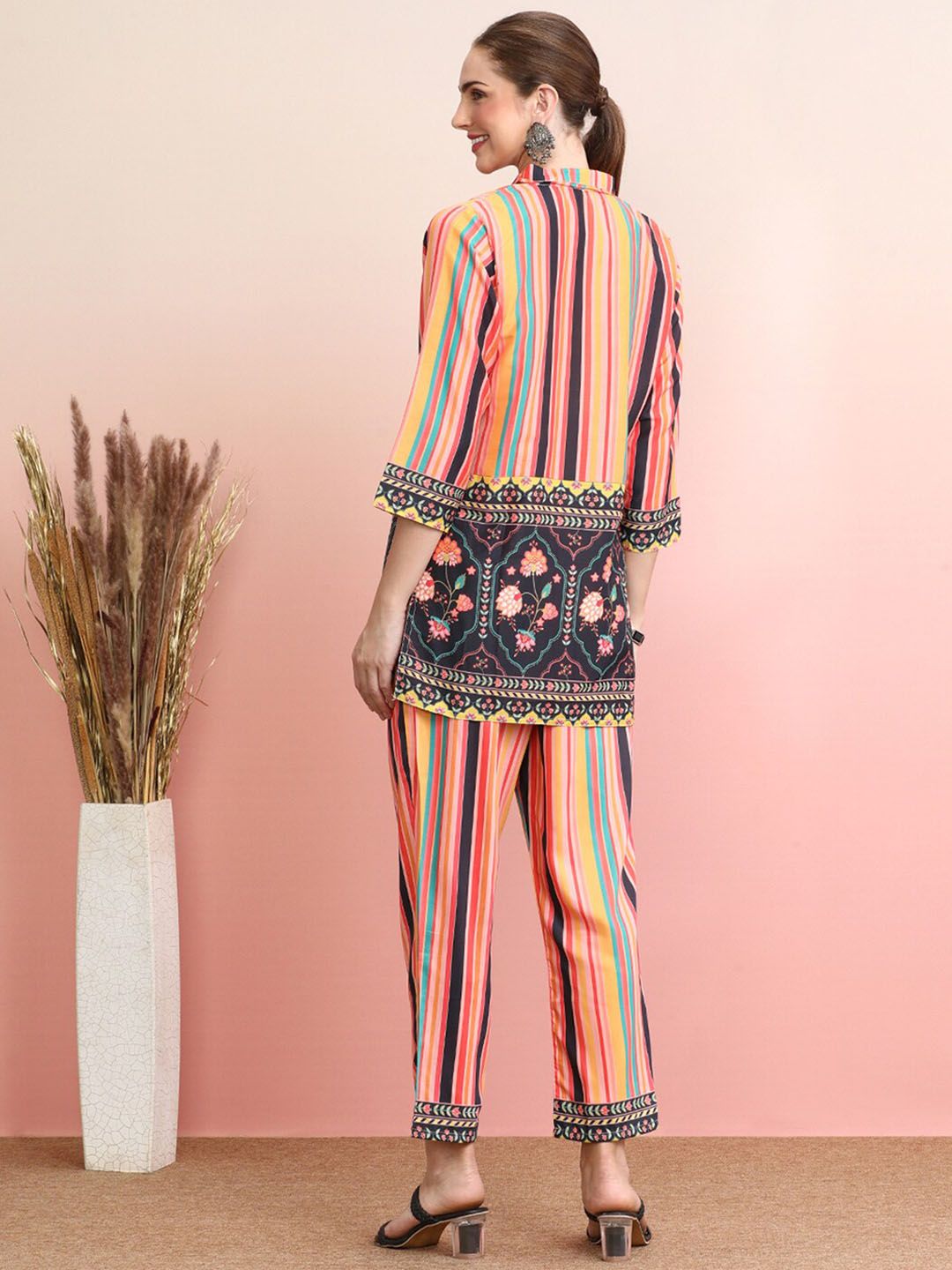 Dhiyona IE Striped Shirt With Trousers